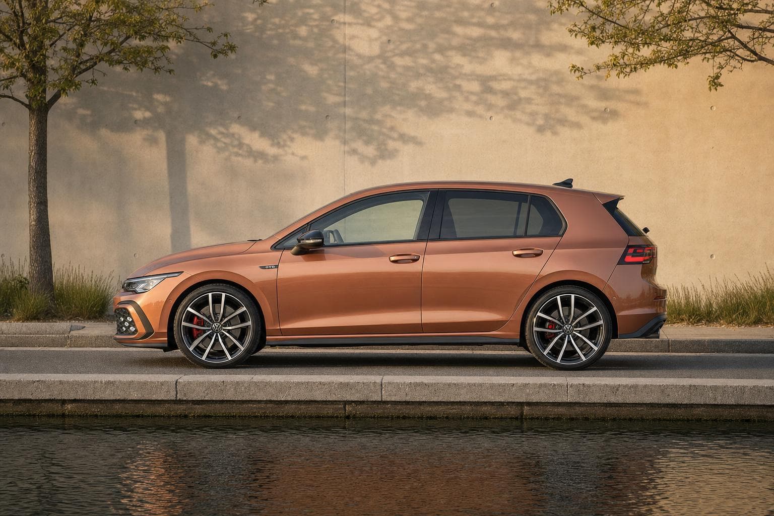 Volkswagen Golf 8 GTD – Zijaanzicht profiel